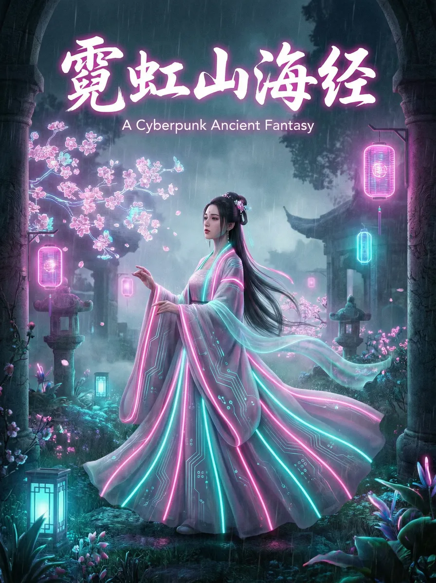 VIVOS16E 古风奇缘短剧 - 霓虹山海经海报